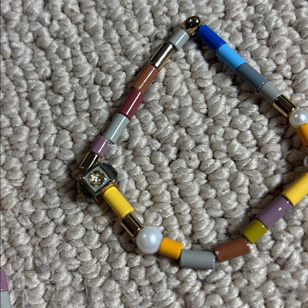 Coach Genuine Cultured Pearl Signature Beaded Collar Necklace and bracelet - Picture 3 of 5